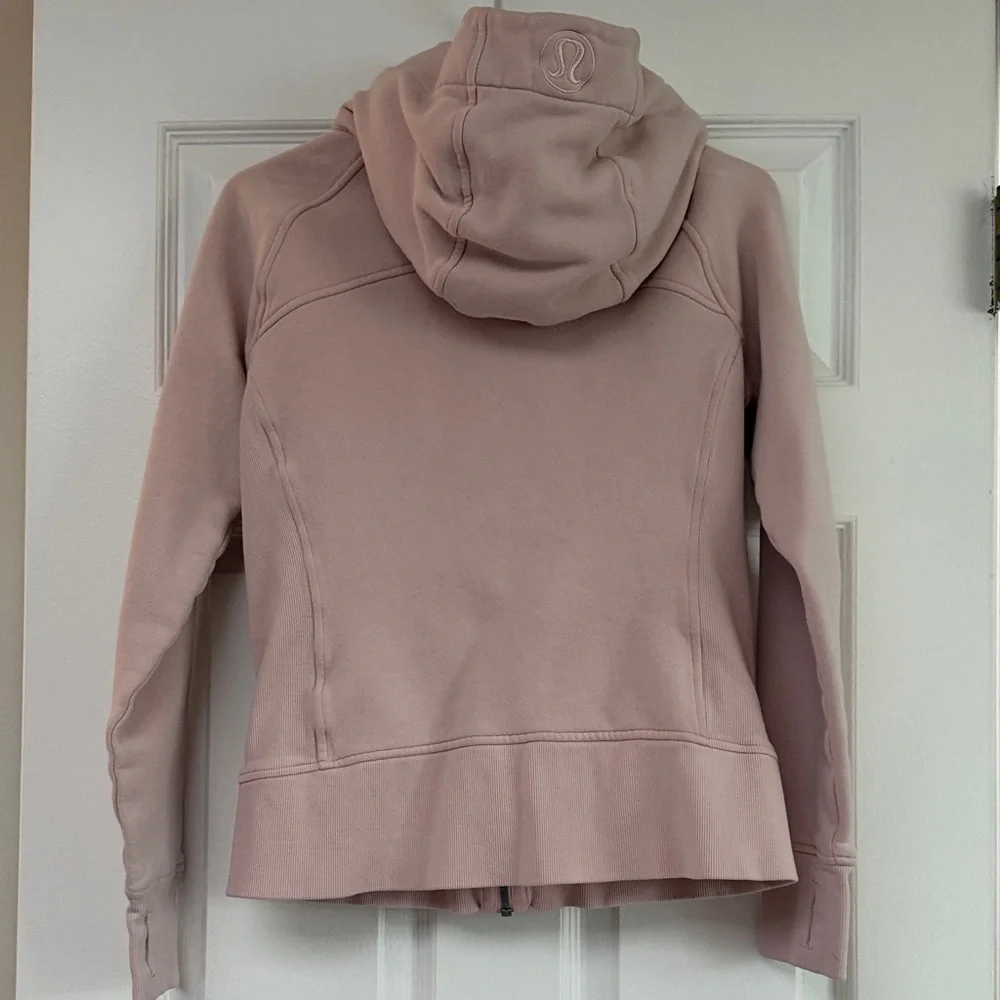 Women’s Lululemon Scuba Blush Light Pink Women's Zip Hoodie size 8 - Picture 5 of 7